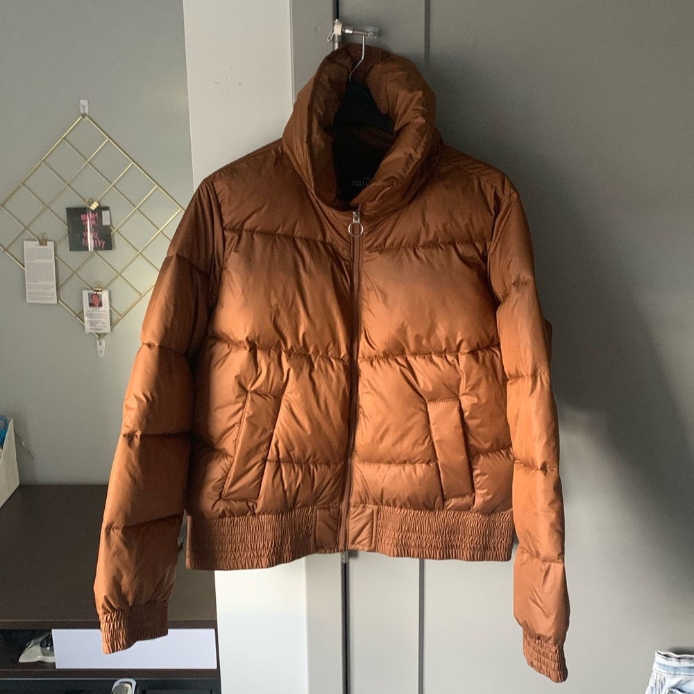 HOLLISTER Brown Puffer Jacket